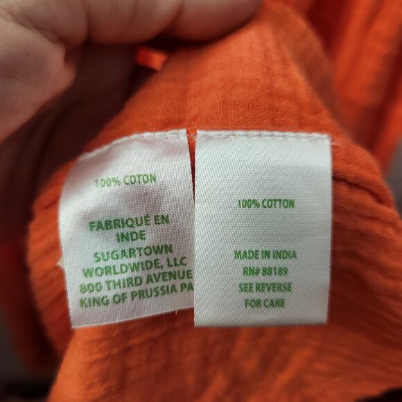 Lilly Pulitzer Gauze Zemini Maxi Dress L Cover-Up Cottagecore Resortwear Coastal - Picture 6 of 8